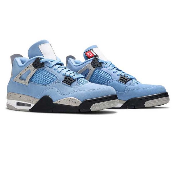 

high quailty jumpman 4 university blue basketball shoes classics unc 4s suede sneaker designer with box3113, Black