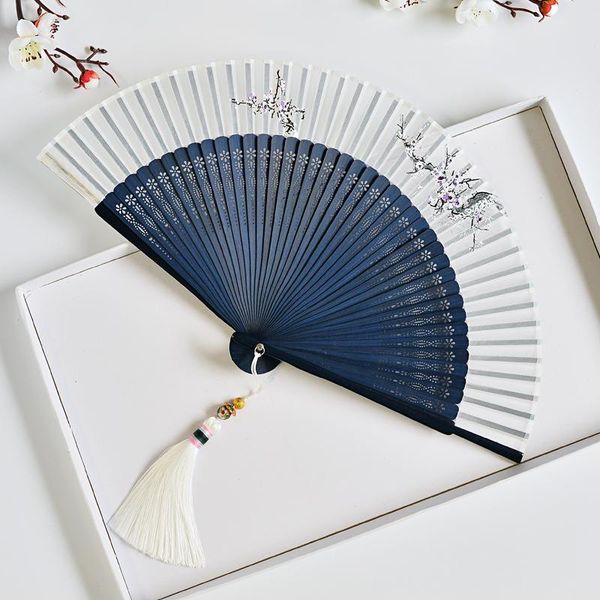 

other home decor chinese style folding hand silk fan female ancient portable bamboo hanfu po props decoration birthday giftlb635