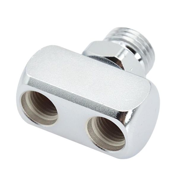 

pool & accessories diving hose splitter silver chromed brass male regulator to female 2 lp converter rustproof low pressure connector