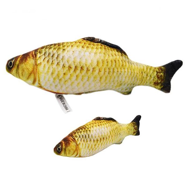 

cat toys interactive toy plush soft lifelike fish for pet kittens chew catnip funny molar cleaning teeth supplies