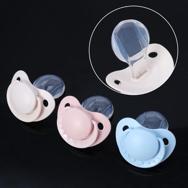 

custom big size grade silicone baby pacifier funny parent-child toys care pacifiers#