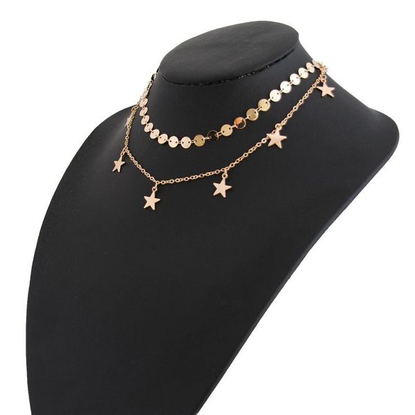 

pendant necklaces creative retro star tassel necklace for women, Silver