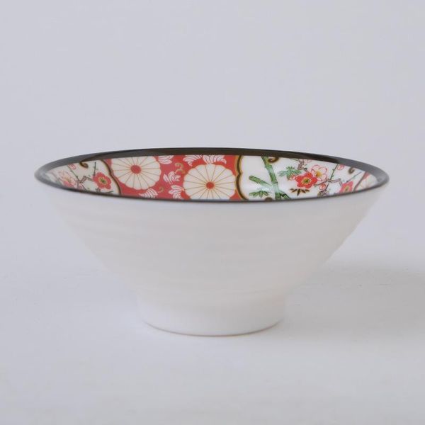 

4.75 inch japanese miamine ramen soup bowl color imitation tableware rice tip-bottomed thread restaurant bowls