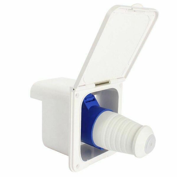 

parts rv camper 32a white external flush hook up waterproof plug socket