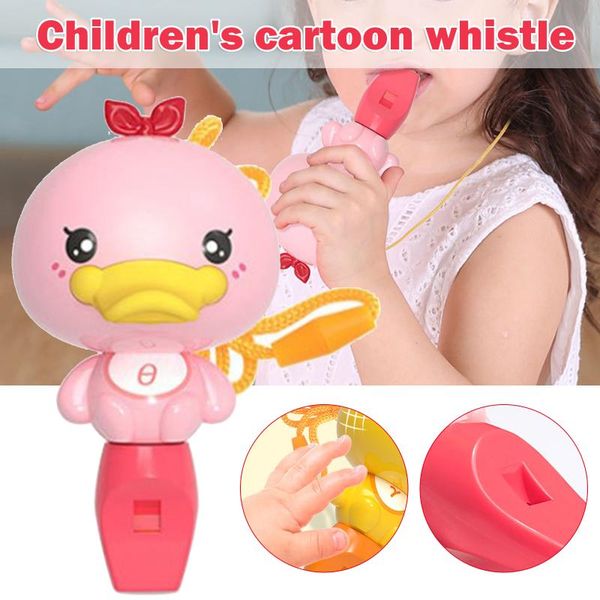 

cute cartoon animal necklace whistles toy with lanyard loud toys plastic for kids dtt88 party favor