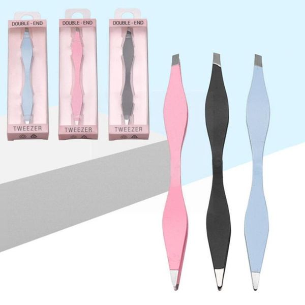 

eyebrow tools & stencils 1pc tweezers rose black double ends tweezer folder lift beauty anti-static modeling makeup extension eyelash y8d2
