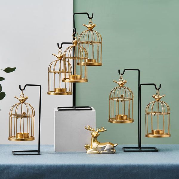 

candle holders iron material nordic golden candlestick ornaments buckle switch romantic candlelight dinner props bottom stress area large