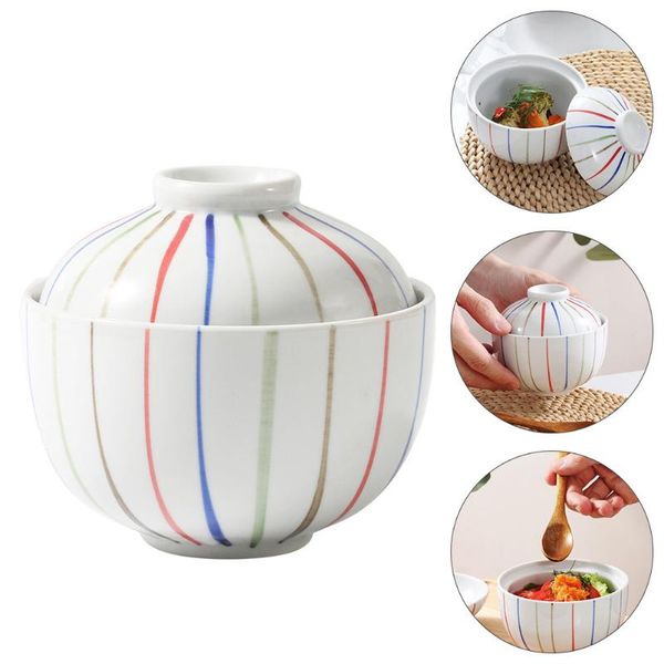 

bowls 1 pc japanese style tableware ceramic steamed egg bow (assorted color)