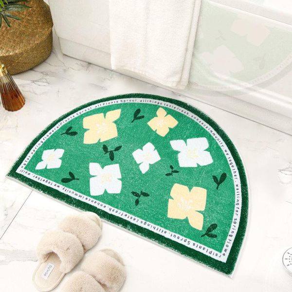 

carpets retro ins semicircular bathroom floor mat creative living room bedroom absorbent non-slip door home kitchen