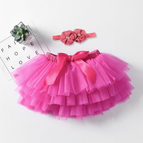 

skirts 2-pieces baby girl born rose color pp pants pretty tutu dress bow headband set 0-3y toddler girls ball gown, Blue