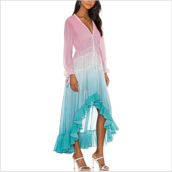 

party dresses women v neck print casual elegant beach dress ladies summer 2021 club, White;black