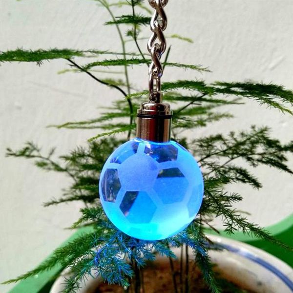

keychains crystal ball led glow key chain student keyring car sportsman men women fashion bag pendant decorative gifts 3d engraved, Silver