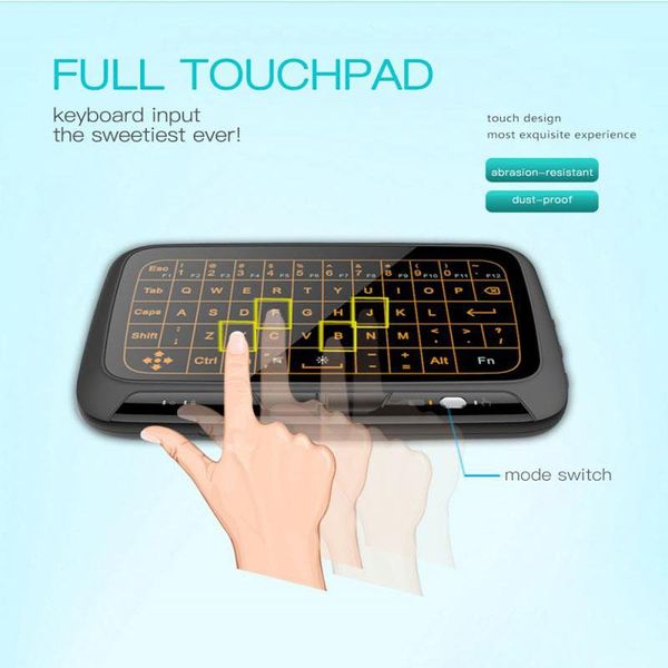 

keyboards h18+ 2.4g mini wireless keyboard full-screen touchpad mouse convenient to operate for windows android tv box lappc computer