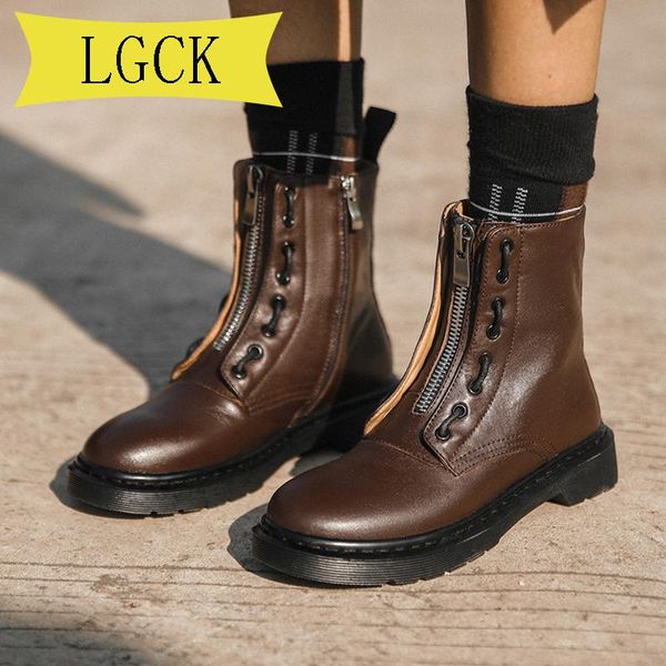 

boots plus size 34-39 2021 casual women shoes winter genuine leather women's fashion trend comfortable soft wild warm short, Black