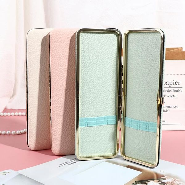 

eyebrow tools & stencils 1pc eyelash extension tweezers case bag cosmetic makeup tool storage box tweezer