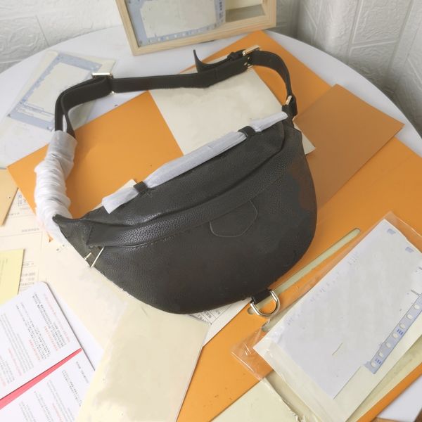 

empreinte leather waist bag black white super quality flower imprinted soft leathet classic fashion women street style cool bumbag