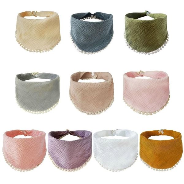

bibs & burp cloths baby infants feeding soft pure cotton ana saliva towel toddler triangle drool scarf born cloth