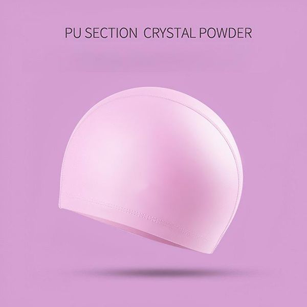 

swimming caps 2021 elastic waterproof pu fabric protect ears long hair sports swim pool hat cap size for men & women solid color