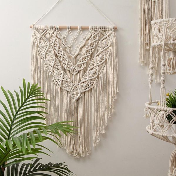 

tapestries boho handcrafted macrame hand-woven tapestry wall decoration