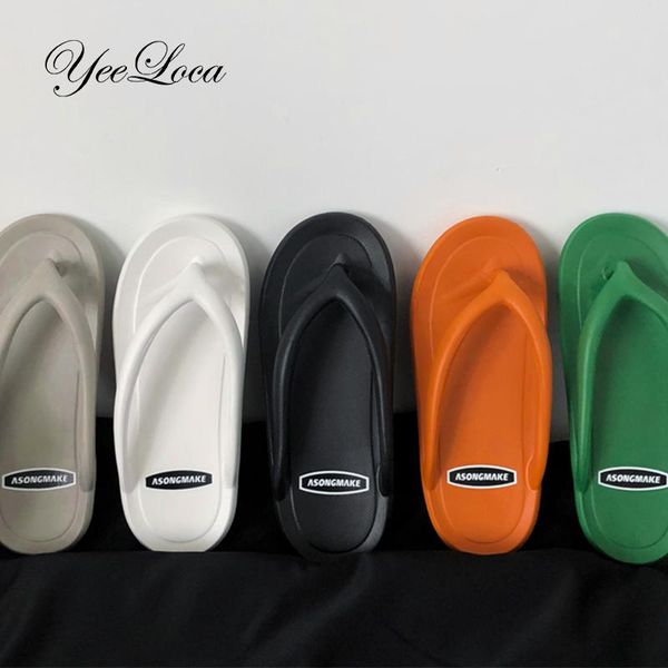 

slippers 2021 flip flops men women home anti-skid indoor outdoor light soft casual beach male sandals household slipper bathroom, Black