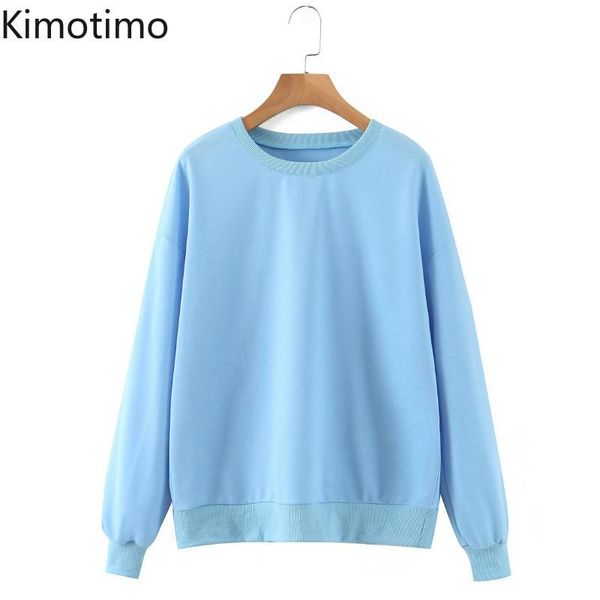 

women's hoodies & sweatshirts kimotimo casual women long sleeve o-neck loose high street print chic hip hop sweatshirt, Black