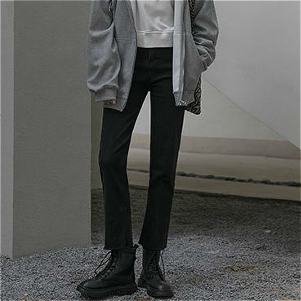 

women's jeans denim pants women pockets buttons gothic high waist trousers ladies skinny chic harajuku streetwear tassel female, Blue