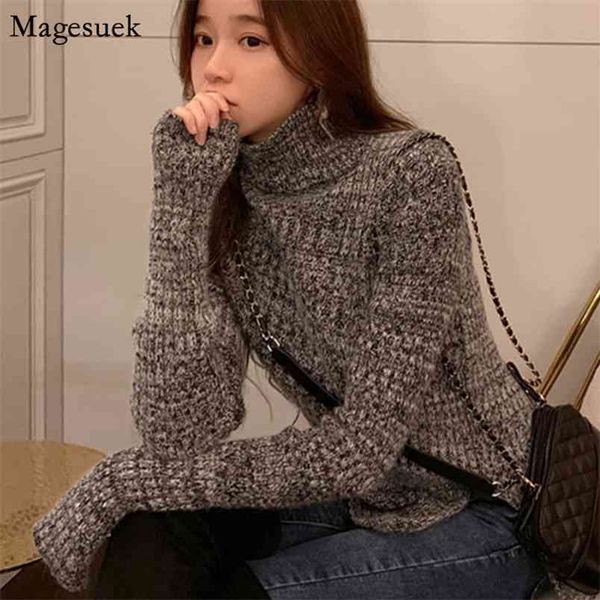 

autumn winter sweaters for women long sleeve turtleneck pullover slim women solid casual knitted womens sweater 11029 210512, White;black