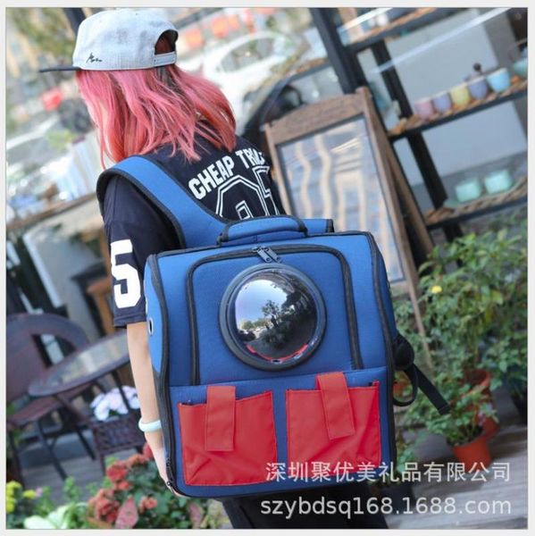 

portable transparent space capsule pet bag go out cat supplies breathable backpack