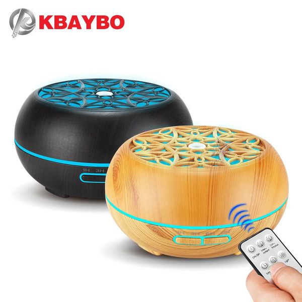 

300ml wood grain air humidifier with remote control purifier household night light aromatherapy essential oil diffuser humidifiers