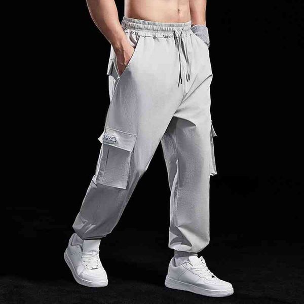 

leisure cargo elastic multi-pocket joggers women pants sweatpants autumn track fitness workout trousers sportswear, Black