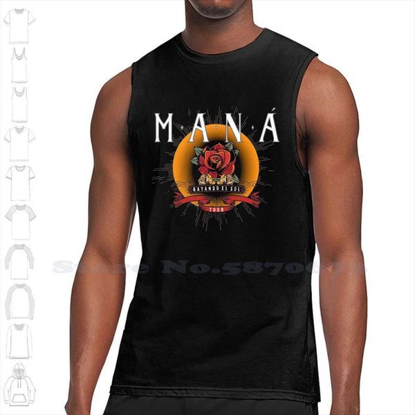 

mana tour custom funny tank sleeveless vest rayando el sol, White;black