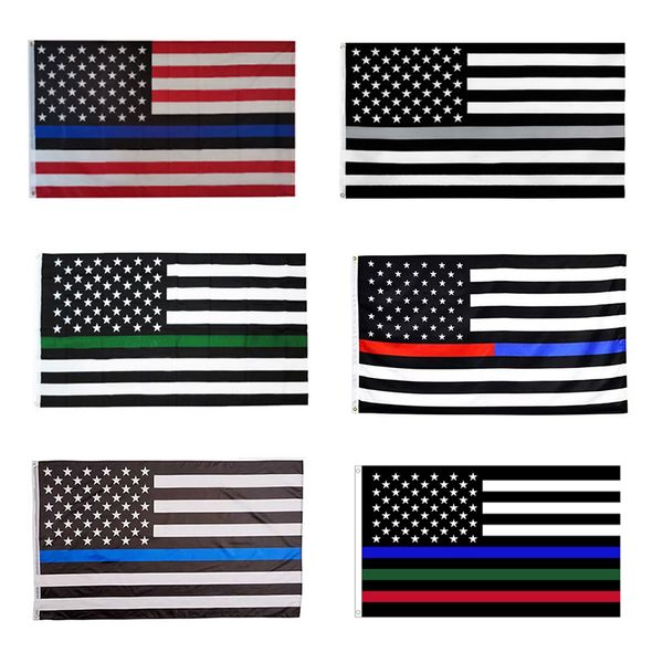 3x5ft Black American Polyester Nein Viertel werden uns USA historische Schutzbanner Flagge doppelseitige Innen im Freien 6 Farben 0426 erhalten