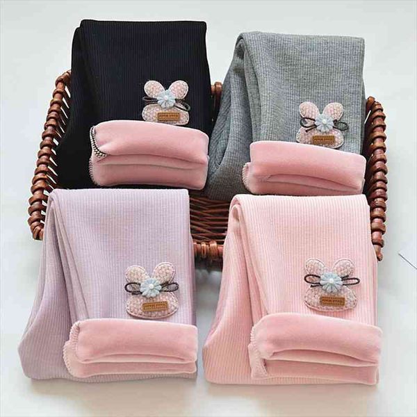 

girls leggings with velvet trousers winter western style children spring and autumn pants, Blue