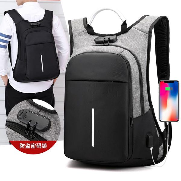 

backpack bags for men business travel cycling camping notbook password antitheft aluminum usb charging school waterproof 20