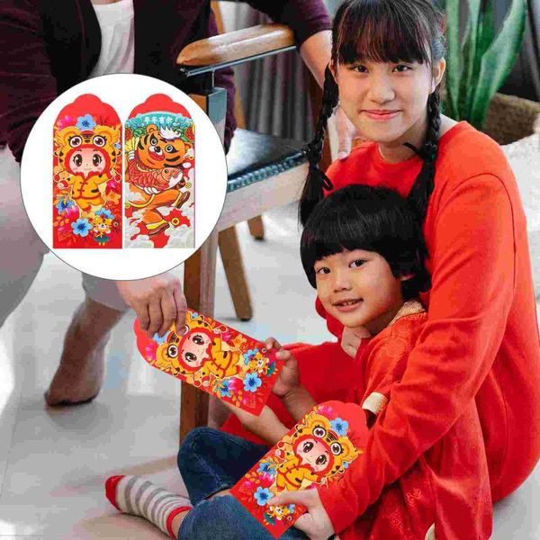 

gift wrap 12pcs cartoon tiger pattern red envelopes for the year of