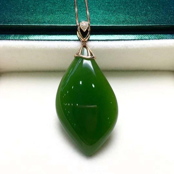 

lockets 18k gold inlaid with hebi jade pendantj32#, Silver