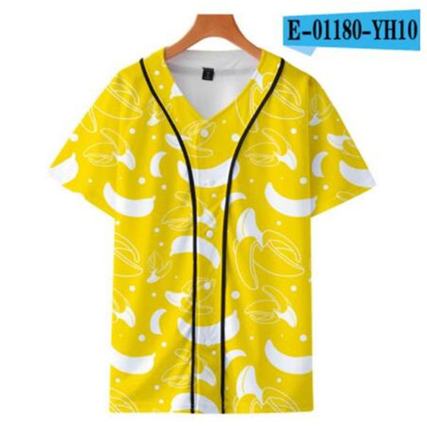Adam Yaz Ucuz Tshirt Beyzbol Forması Anime 3D Baskılı Nefes Tişört Hip Hop Giyim Toptan 051