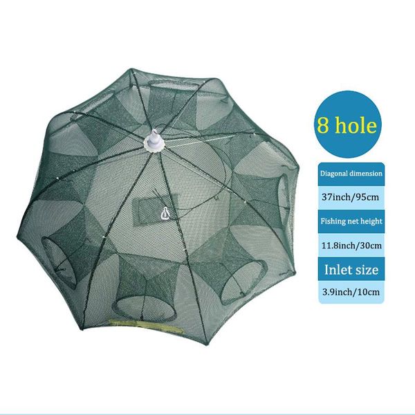 

portable fishing net nylon automatic foldable catch fish baits trap for fishes shrimp minnows crab cast mesh ser88 accessories
