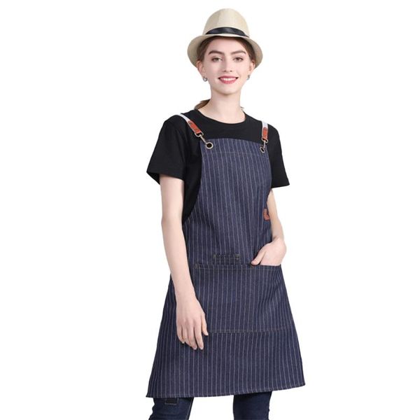 

kitchen cooking apron for woman men chef baking accessories bbq hairdresser aprons with pockets bibs accessory