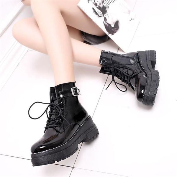 

boots europe and the united states fashion style thick wee bottom female short with autumn motorcycle, Black
