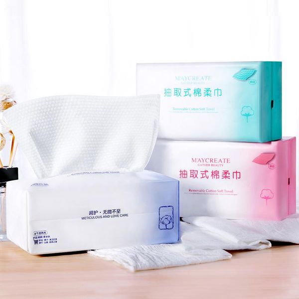 

tissue boxes & napkins disposable cotton soft face wash cloth paper cleaning towel portable travel skincare