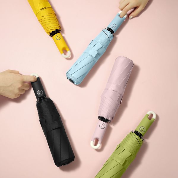 Parasol ветрозащитные зонтики неавтоматический анти ультрафиолетовый солнцезащитный крючок U-образной изогнутой ручкой складной зонтик для женщин