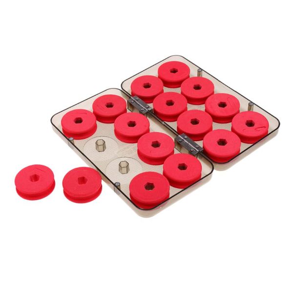 

16pcs fishing line bobbin spools eva foam reels bobbins w/storage box accessories