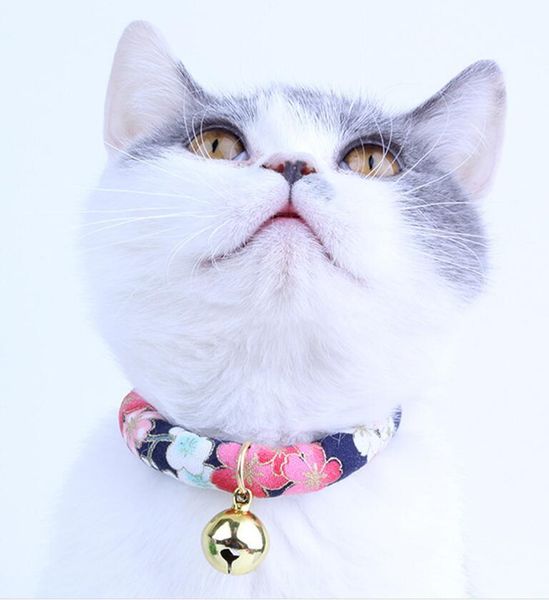 

dog collars & leashes 50pcs cartoon pet cat bell collar for cats japanese style supplies products accessories necklac