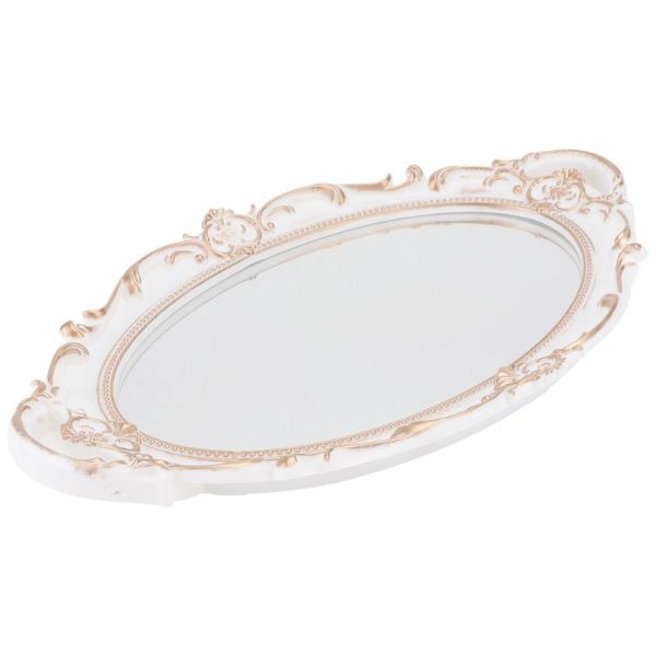 

kitchen storage & organization oval mirror tray jewelry display serving shooting decoration