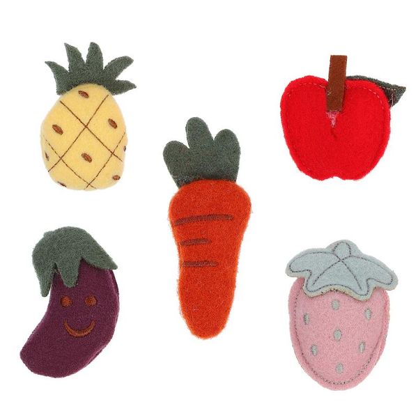 

cat toys 5pcs catnip fruit shape plush chew bite plaything for indoor play