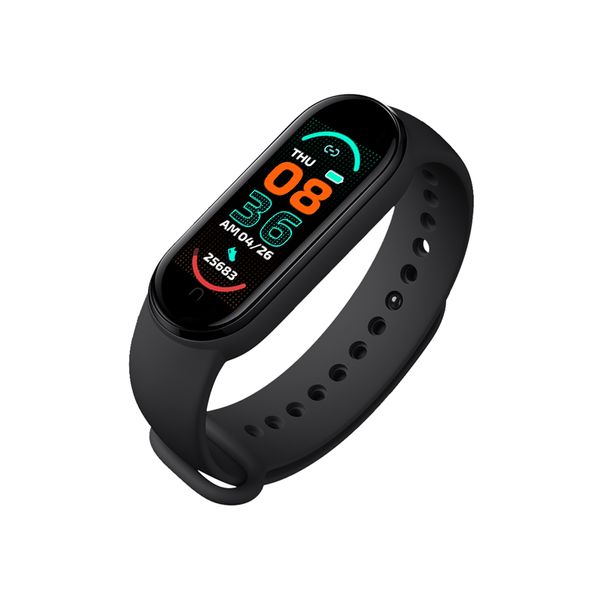 M6 Smart-Armbänder, universelles Armband, Herzfrequenz, Blutdruck, Fitness-Tracker, Monitor, Farbbildschirm, IP67, wasserdichte Sportuhr für Android iOS