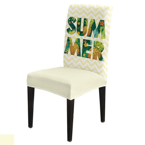 

chair covers summer tropical fruit pineapple dining room spandex elastic for wedding el banquet