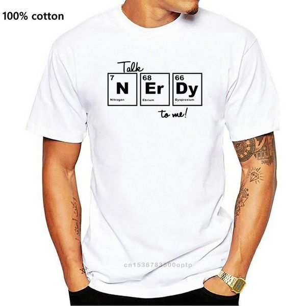 

men's t-shirts 2021 kurzarm t-shirt talk nerdy to me nerd wissenschaft, White;black