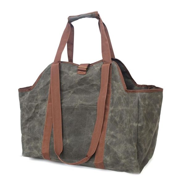 

storage bags logging bag supersized firewood wood carrier log camping outdoor holder carry wooden canvas